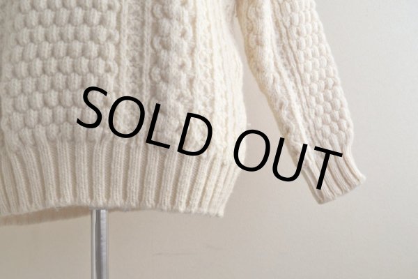 画像10: Quill Knit フィッシャーマンセーター　 "MADE IN IRELAND"　 表記44  (10)