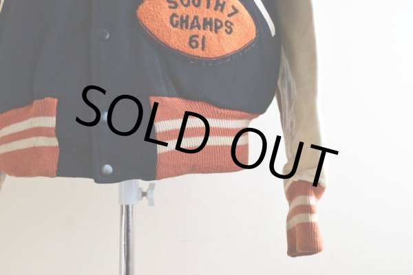 画像13: 1960s BAILEY AND HIMES 袖レザースタジャン　 表記44  (13)