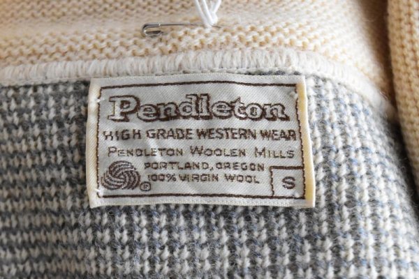 画像5: 1970s PENDLETON ショールカラーニットカーディガン  "Chief Joseph"  表記S  (5)