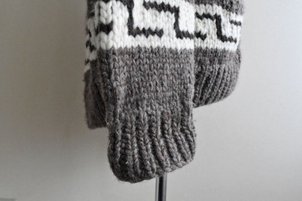 画像14: KANATA トナカイ柄カウチンセーター  "MADE IN CANADA"  実寸L  (14)