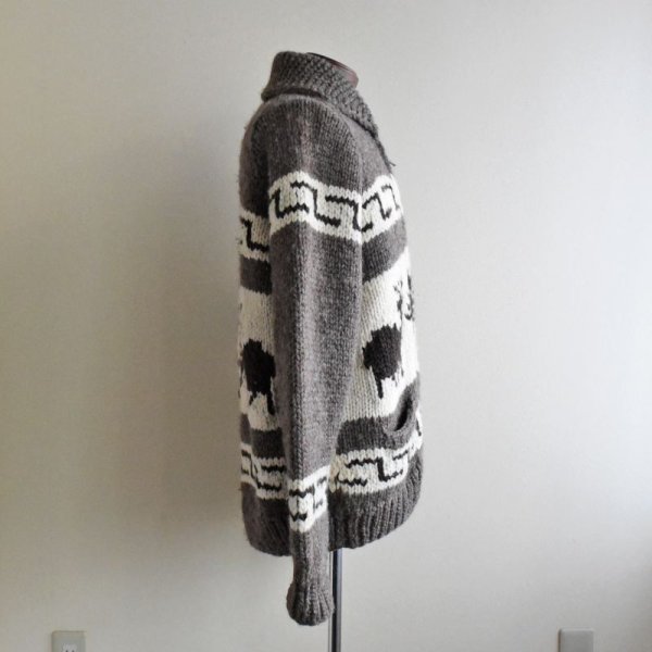 画像2: KANATA トナカイ柄カウチンセーター  "MADE IN CANADA"  実寸L  (2)