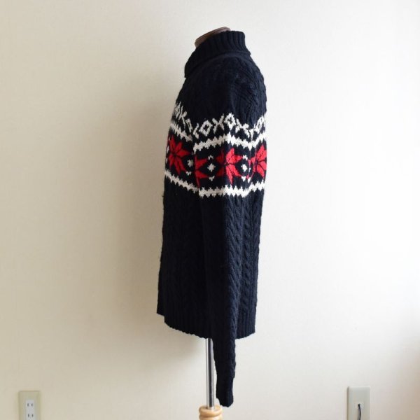 画像4: Polo by RalphLauren 雪柄ウールセーター  "HAND KNIT"  表記L  (4)