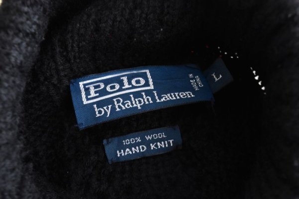 画像5: Polo by RalphLauren 雪柄ウールセーター  "HAND KNIT"  表記L  (5)