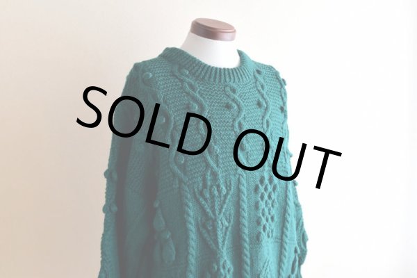 画像7: Athena Designs アランセーター　 "MADE IN IRELAND"　 実寸L  (7)