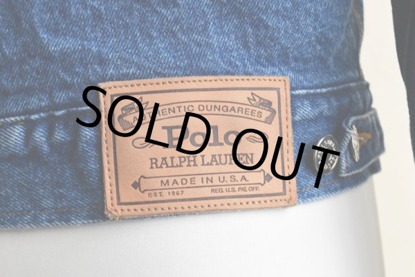 画像17: 1980-90s Polo RALPH LAUREN 裏ブランケット付きデニムジャケット   "MADE IN USA"  表記S  (17)