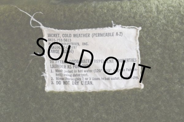 画像6: 1970s US.NAVY A-2デッキジャケット  "バックステンシル"  表記LARGE(42-44)  (6)