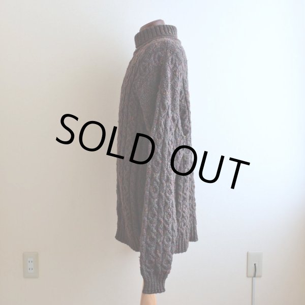 画像4: 1990s L.L.Bean タートルネック フィッシャーマンセーター   "MADE IN IRELAND"  表記XL  (4)