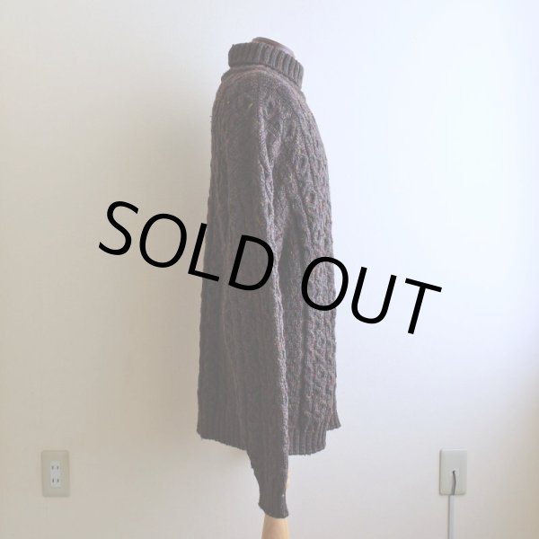 画像2: 1990s L.L.Bean タートルネック フィッシャーマンセーター   "MADE IN IRELAND"  表記XL  (2)