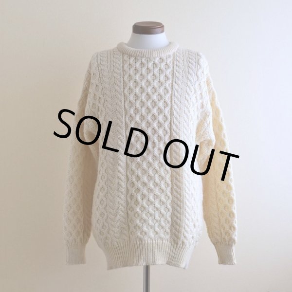 画像1: ARAN SWEATER MARKET フィッシャーマンセーター　  "MADE IN IRELAND"　 表記M  (1)