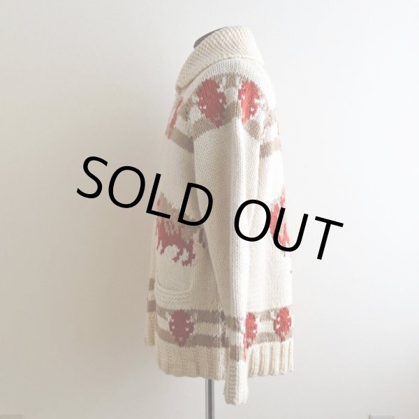 画像4: 1960s バイソン柄カウチンセーター　 実寸ML  (4)