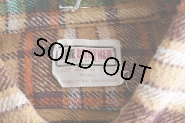 画像5: 1970s FIVEBROTHER ヘビーネルシャツ   "MADE IN USA"  表記L  (5)