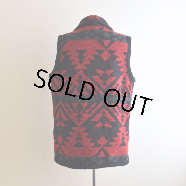 画像3: 1990s Woolrich ネイティブ柄ウールラグベスト   "MADE IN USA"  表記M  (3)
