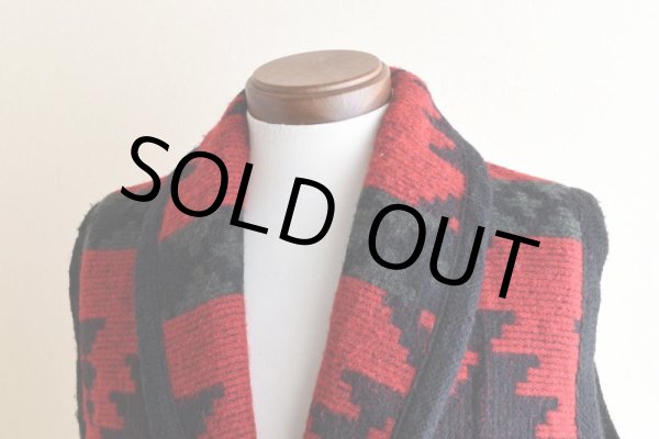 画像8: 1990s Woolrich ネイティブ柄ウールラグベスト   "MADE IN USA"  表記M  (8)