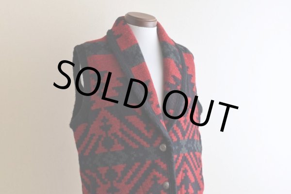 画像7: 1990s Woolrich ネイティブ柄ウールラグベスト   "MADE IN USA"  表記M  (7)