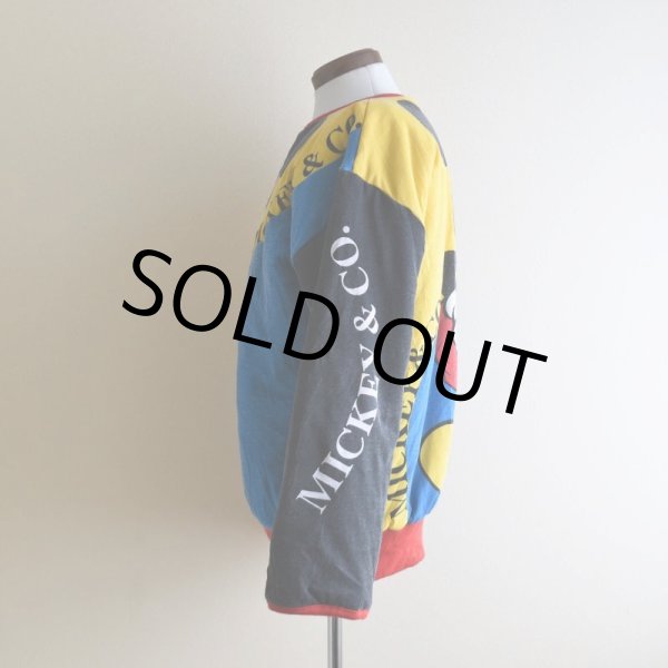 画像4: 1990s MICKEY＆CO. ダブルフェイススウェット　 実寸ML  (4)