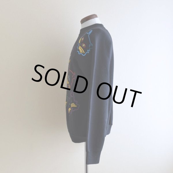 画像4: 1980-90s 猫アートスウェット　  "MADE IN USA"　 表記L  (4)