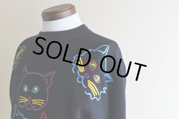 画像9: 1980-90s 猫アートスウェット　  "MADE IN USA"　 表記L  (9)