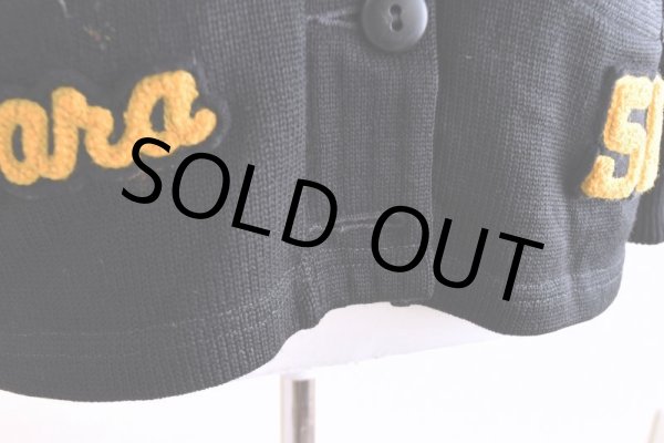 画像13: 1950s COLEMAN KNITTING MILLS レタードカーディガン　  "BLACK"　 実寸S  (13)