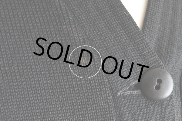 画像14: 1950s COLEMAN KNITTING MILLS レタードカーディガン　  "BLACK"　 実寸S  (14)