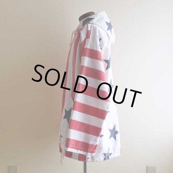 画像4: 1990s MICHIGAN RAG 星条旗柄コットンパーカー　 "MADE IN USA"　 表記S/M  (4)