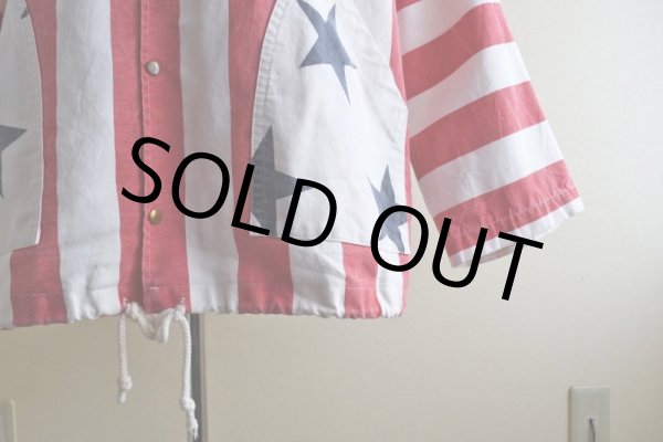 画像11: 1990s MICHIGAN RAG 星条旗柄コットンパーカー　 "MADE IN USA"　 表記S/M  (11)