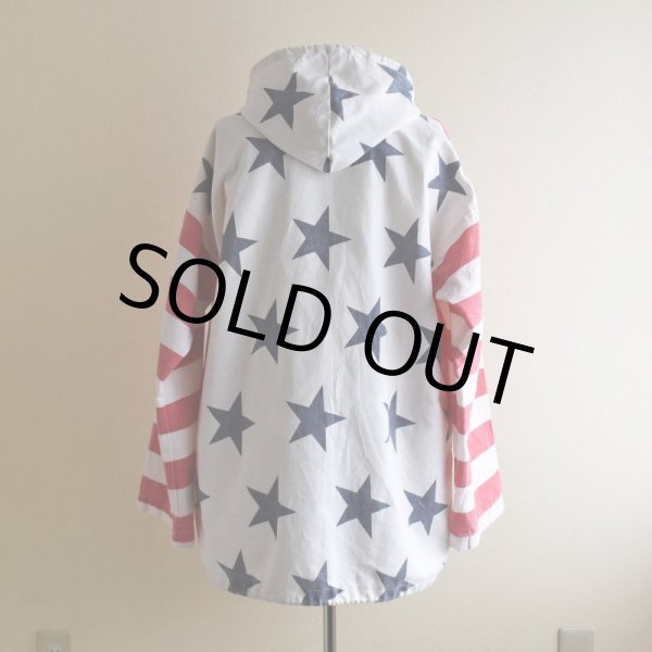 画像3: 1990s MICHIGAN RAG 星条旗柄コットンパーカー　 "MADE IN USA"　 表記S/M  (3)