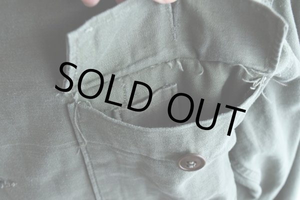 画像11: 1950s US.ARMY OG107 ユーティリティシャツ  "1st初期"  実寸L  (11)