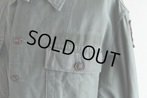 画像10: 1950s US.ARMY OG107 ユーティリティシャツ  "1st初期"  実寸L  (10)