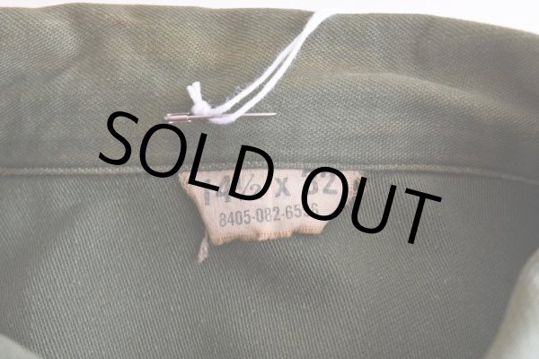 画像5: 1960s US.ARMY OG107 ユーティリティシャツ  "2nd"  表記14 1/2×32  (5)