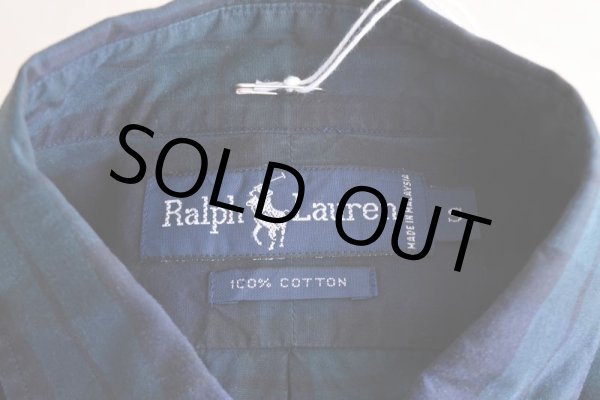 画像6: RalphLauren ボタンダウンシャツ  "BLACK WATCH TARTAN"  表記S  (6)