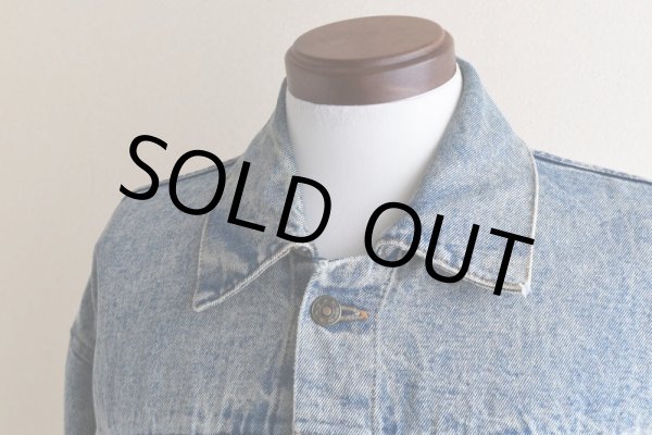 画像7: 1990s ELVIS 監獄ロック ペイントデニムジャケット　 表記M((実寸L-XL))  (7)