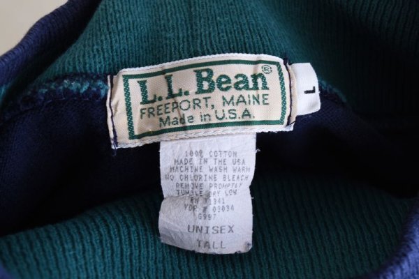 画像5: 1980s L.L.Bean モックネックシャツ  "MADE IN USA"  表記L-TALL  (5)