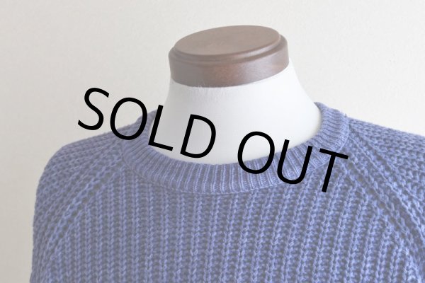 画像8: 1980s L.L.Bean インディゴ風コットンセーター  "MADE IN USA"  表記XL-TALL  (8)