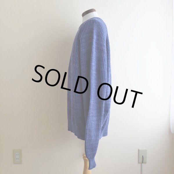 画像4: 1980s L.L.Bean インディゴ風コットンセーター  "MADE IN USA"  表記XL-TALL  (4)