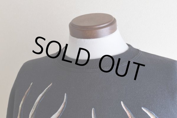 画像7: 1990s HABITAT シカ アニマルプリントスウェット　 "MADE IN USA"　 表記XXL  (7)