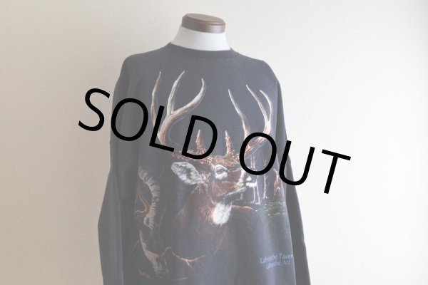 画像6: 1990s HABITAT シカ アニマルプリントスウェット　 "MADE IN USA"　 表記XXL  (6)