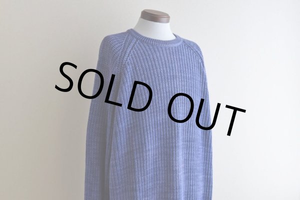 画像7: 1980s L.L.Bean インディゴ風コットンセーター  "MADE IN USA"  表記XL-TALL  (7)