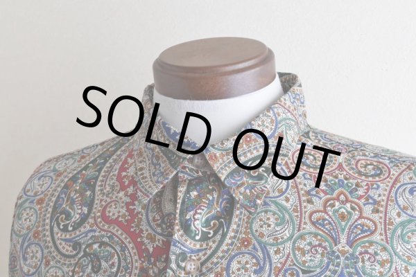 画像7: GITMAN BROS. ペイズリー柄シャツ　 "MADE IN USA"　 実寸L-XL  (7)