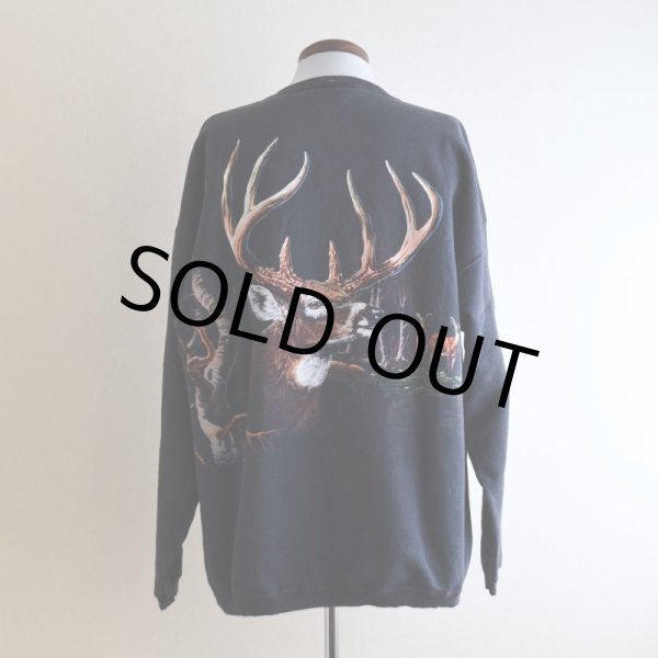 画像3: 1990s HABITAT シカ アニマルプリントスウェット　 "MADE IN USA"　 表記XXL  (3)