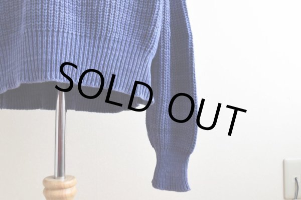 画像10: 1980s L.L.Bean インディゴ風コットンセーター  "MADE IN USA"  表記XL-TALL  (10)