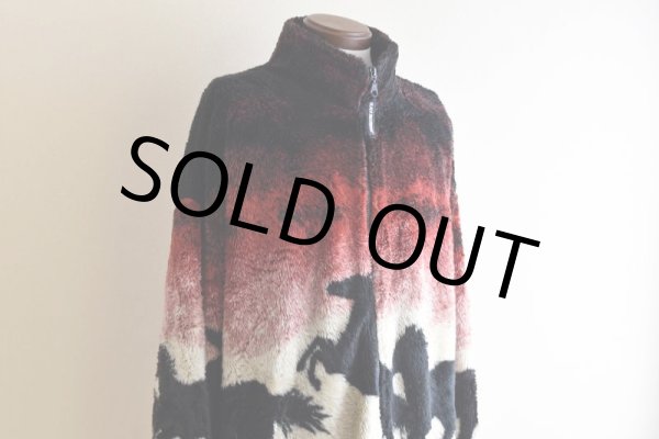 画像7: 1990s BLACK MOUNTAIN 馬柄フリースジャケット　 "MADE IN USA"　 表記2XL  (7)