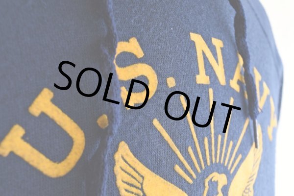 画像9: 1970-80s ARTEX US.NAVY フロッキースウェットパーカー　 "MADE IN USA"　 表記M  (9)