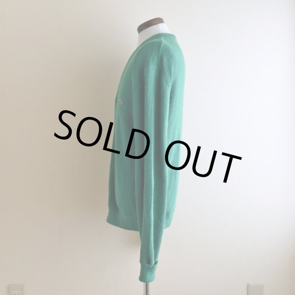 画像4: 1970s IZOD LACOSTE アクリルニットカーディガン　 表記M  (4)