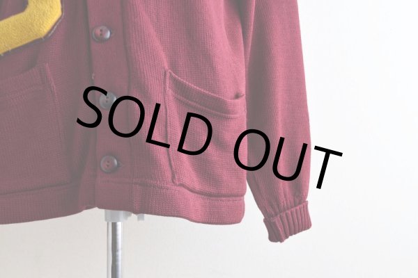 画像9: 1960s LAMB KNIT レタードカーディガン　 表記44  (9)