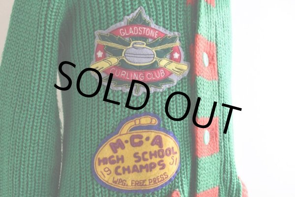 画像10: 1940-50s CURL RITE ショールカラーカーディガン  実寸ML  (10)