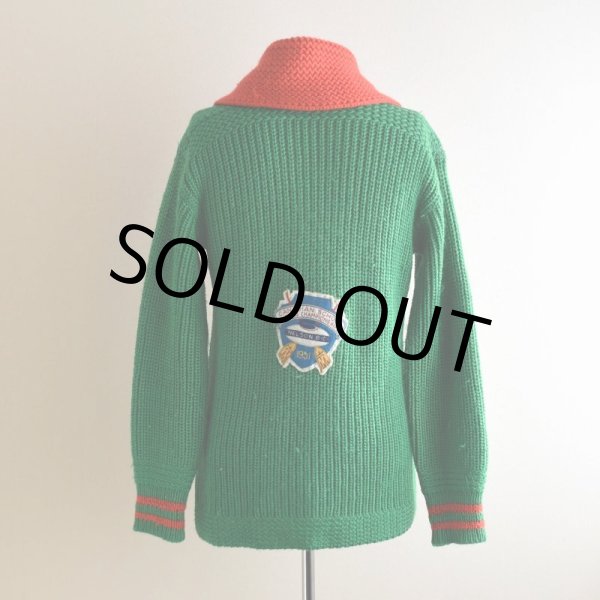 画像3: 1940-50s CURL RITE ショールカラーカーディガン  実寸ML  (3)