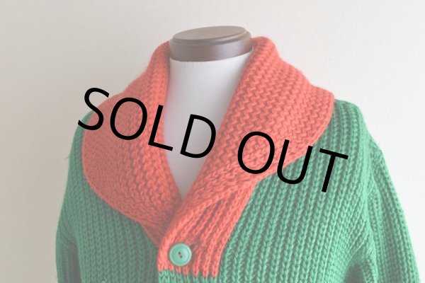 画像7: 1940-50s CURL RITE ショールカラーカーディガン  実寸ML  (7)