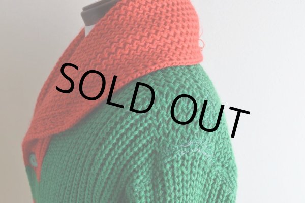 画像9: 1940-50s CURL RITE ショールカラーカーディガン  実寸ML  (9)