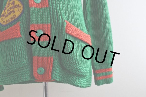 画像11: 1940-50s CURL RITE ショールカラーカーディガン  実寸ML  (11)