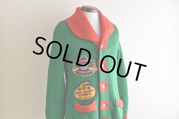 画像6: 1940-50s CURL RITE ショールカラーカーディガン  実寸ML  (6)